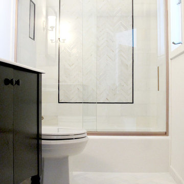 White Marble Guest Bath - Oakbrook Re-Model