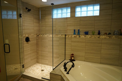 Example of a beach style bathroom design in Other
