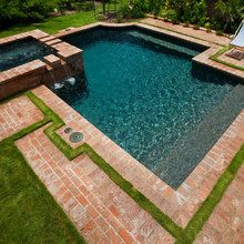 Small brick pools above ground
