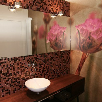Neugestaltung eines Eingangsbereiches mit Garderobe und Gäste-WC in Mainz