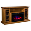 Cozy Glow Electric Fireplace, Quarter Sawn White Oak