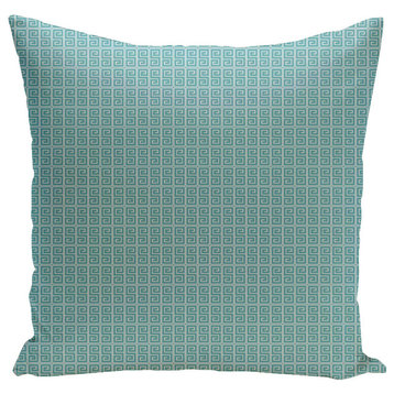 Geometric Decorative Pillow, Bahama White, 18"x18"