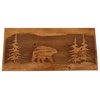 Kodiak Iron and Stained Wood Bear Scene Bench