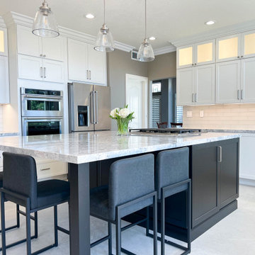 Polished & Chic Black & White Kitchen | Coto de Caza
