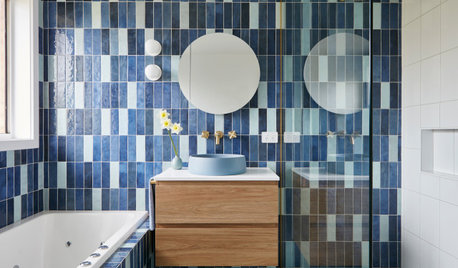 Before & After: From Impractical to Artful, a Bathroom in Blue