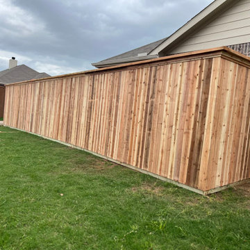 Side by Side Cedar Fencing