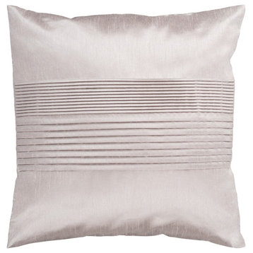 Solid Pleated by Surya Down Fill Pillow, Taupe, 22' x 22'