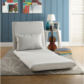 Relaxie Linen 5-Position Convertible Flip Chair/ Sleeper Lounger Sofa, Beige