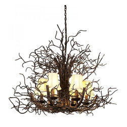 Iron Art 6 Lights Rustic Chandelier - Chandeliers