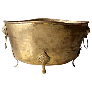 Consigned, Antique Brass Firewood Bucket