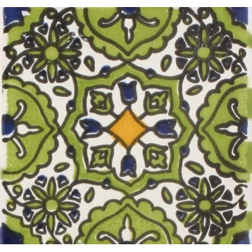 Mediterranean Oasis Verde Ceramic Tile, 4.25"x4.25"
