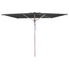 Phat Tommy 8 ft Square Aluminum umbrella with Sunbrella Fabric, Black