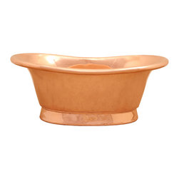 Cuprosa Bateau Basin with Copper Interior - Bathroom Sinks