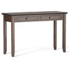 Simpli Home Artisan Wood 46" Transitional Console Sofa Table in Natural Brown