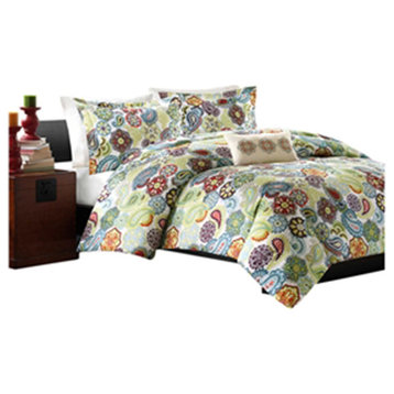 Multi Color Paisley 4-Piece Bed Bag Comforter Set