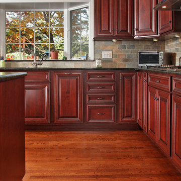 Cordovan Cherry and Deep Blue Granite Makeover