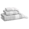Linum Home Textiles Assos 3-Piece Towel Set, Dusty Blue, Dove Gray