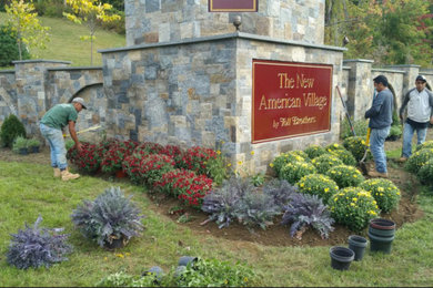 Toll Brothers - Danbury, CT masonry wall construction and landscaping
