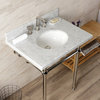 KVBH3022M86 30" Console Sink with Brass Legs (8-Inch, 3 Hole)