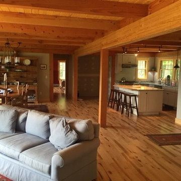 Open floor plan post and beam