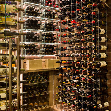 Combination Wine Cellars Featuring the Cable Wine System