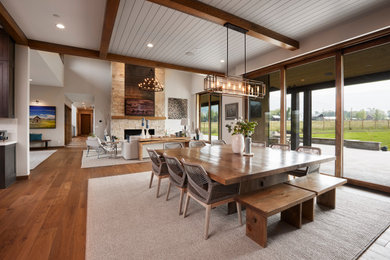 Inspiration for a farmhouse dining room remodel in Salt Lake City