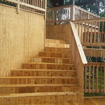 3 level cedar deck