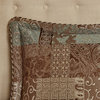 Croscill Galleria Traditional Patchwork 4-Piece Comforter Set, Brown, King