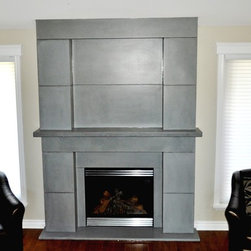 Custom concrete fireplace surround - Products