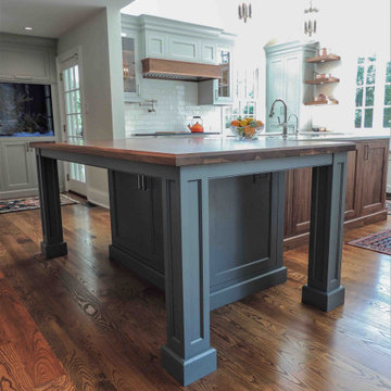 West Chester, PA- Transitional- Walnut All Heartwood Kitchen Island Top