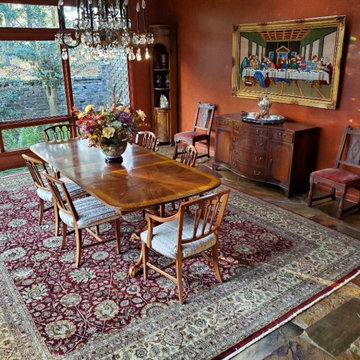 Dining room Inspo complete with Tabriz Oriental Rug!