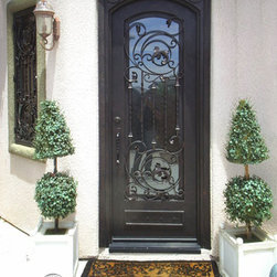 Pianna - Front Entry Iron & Glass Door - Front Doors