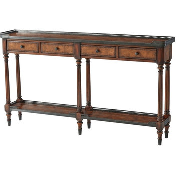 Theodore Alexander The Louis XVI Leather Console Table