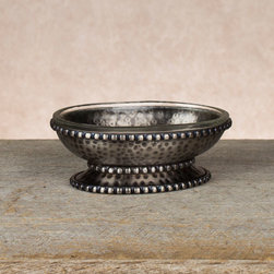 GG Collection Antique Silver Hammered Soap Dish - Soap Dishes & Holders
