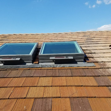 Skylgiht opening retro-fit and Velux VMS unit in Dana Point, Ca.
