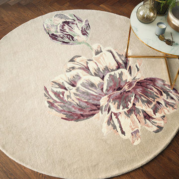 TED BAKER COLLECTION PINK ROUND RUG 56001