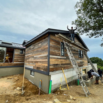 RECLAMED BARN BOARD SIDING / IPE DECKING