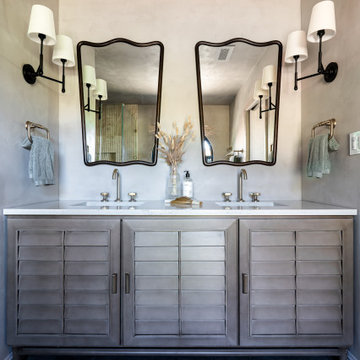 Modern and Understated Mediterranean Escape: Primary Bathroom