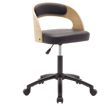 Ashwood Height Adjustable Chair, Black / Ashwood