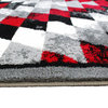 Clifton Collection Rectangle 5' x 7' Southwestern Area Rug, Red