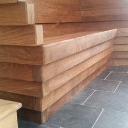 Walnut built in couch - Furniture