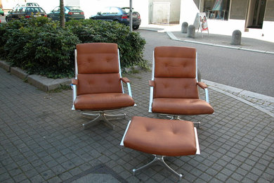Designer Sessel mit Leder