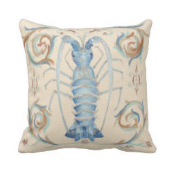 Blue Lobster Throw Pillows - Decorative Pillows