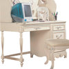 Lea Jessica McClintock 3-Drawer Computer Desk in Antique White