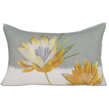 Flower Embroidered Pillow Nefertiti