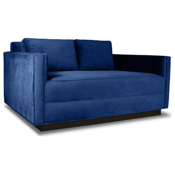 Nativa Interiors Adalyn 60" Sofa, Blue, Classic Depth