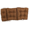22-"x45" Spun Polyester Solid Outdoor Tufted Chair Cushion Brown