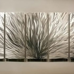 Silver Wall Art - Silver Plumage by Jon Allen - Artwork