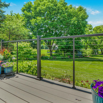 Deer Park Composite Deck with TimberTech® Reserve Driftwood & Westbury Bella Cav