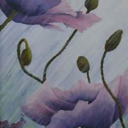 "Growing Rains" Poppy Painting - Paintings
